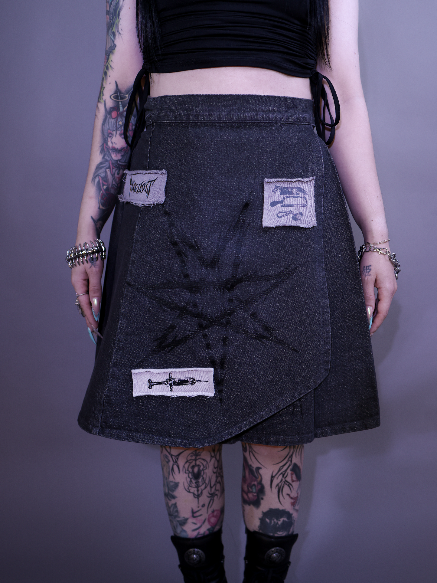 ANATOMY - Denim Wrap Skirt
