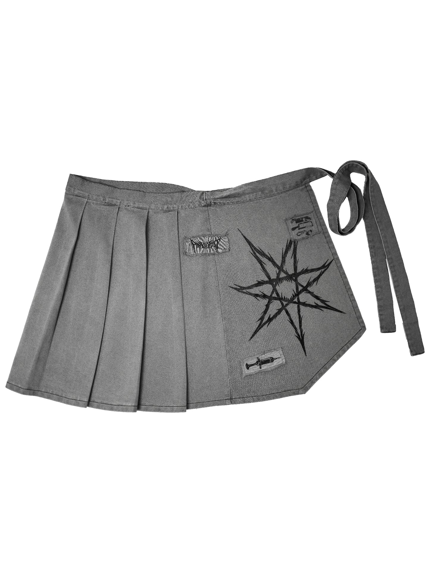 ANATOMY II - Grey Denim Wrap Skirt