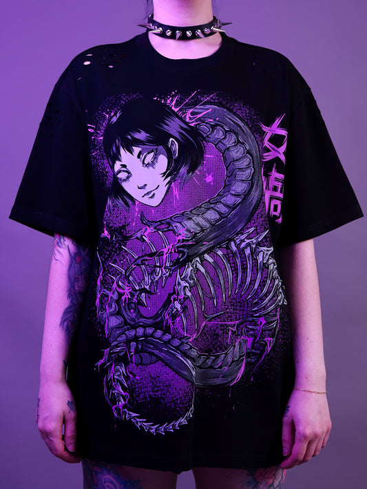 GODDESS - Distressed Oversize Short Sleeve