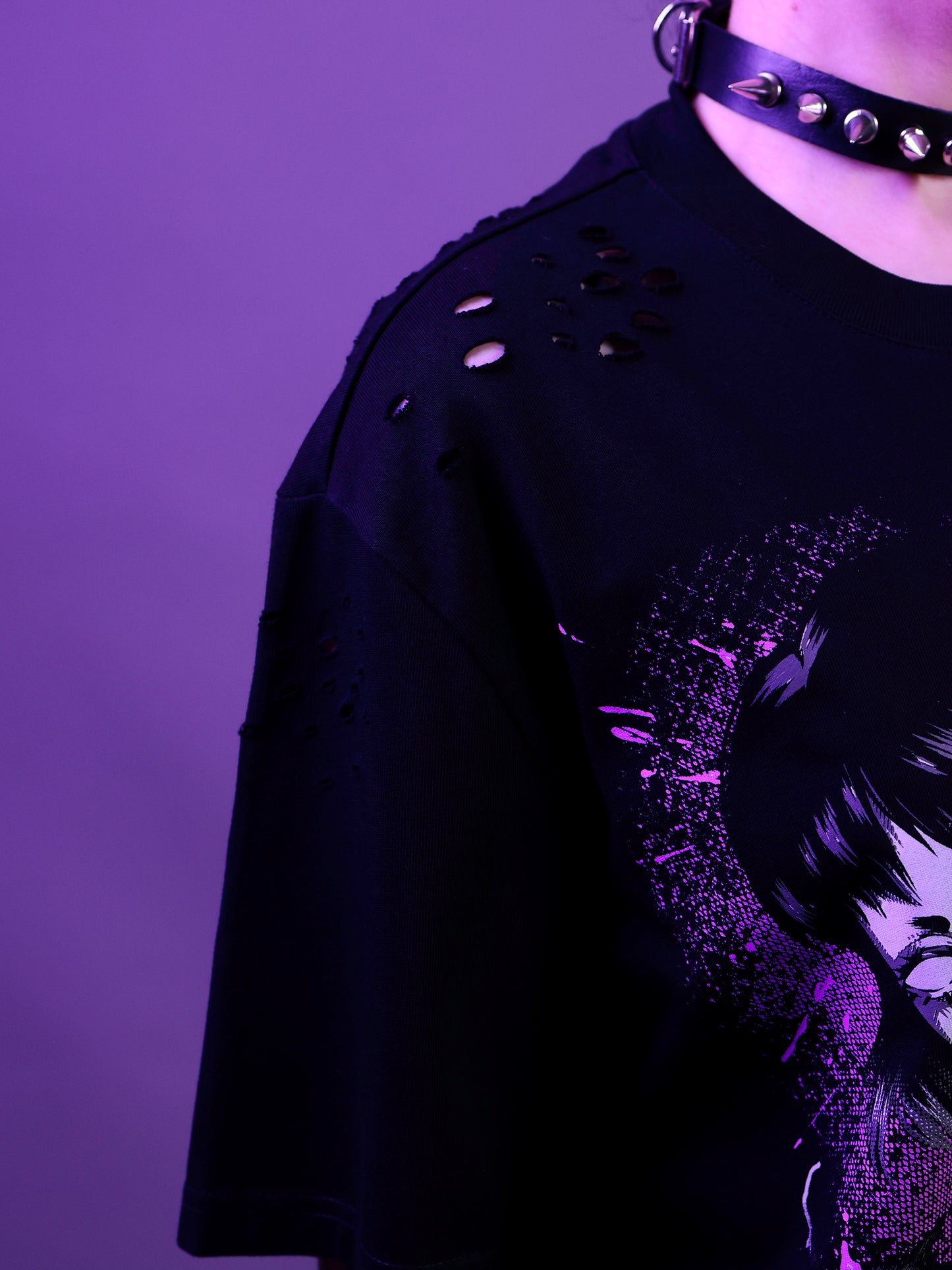 GODDESS - Distressed Oversize Short Sleeve