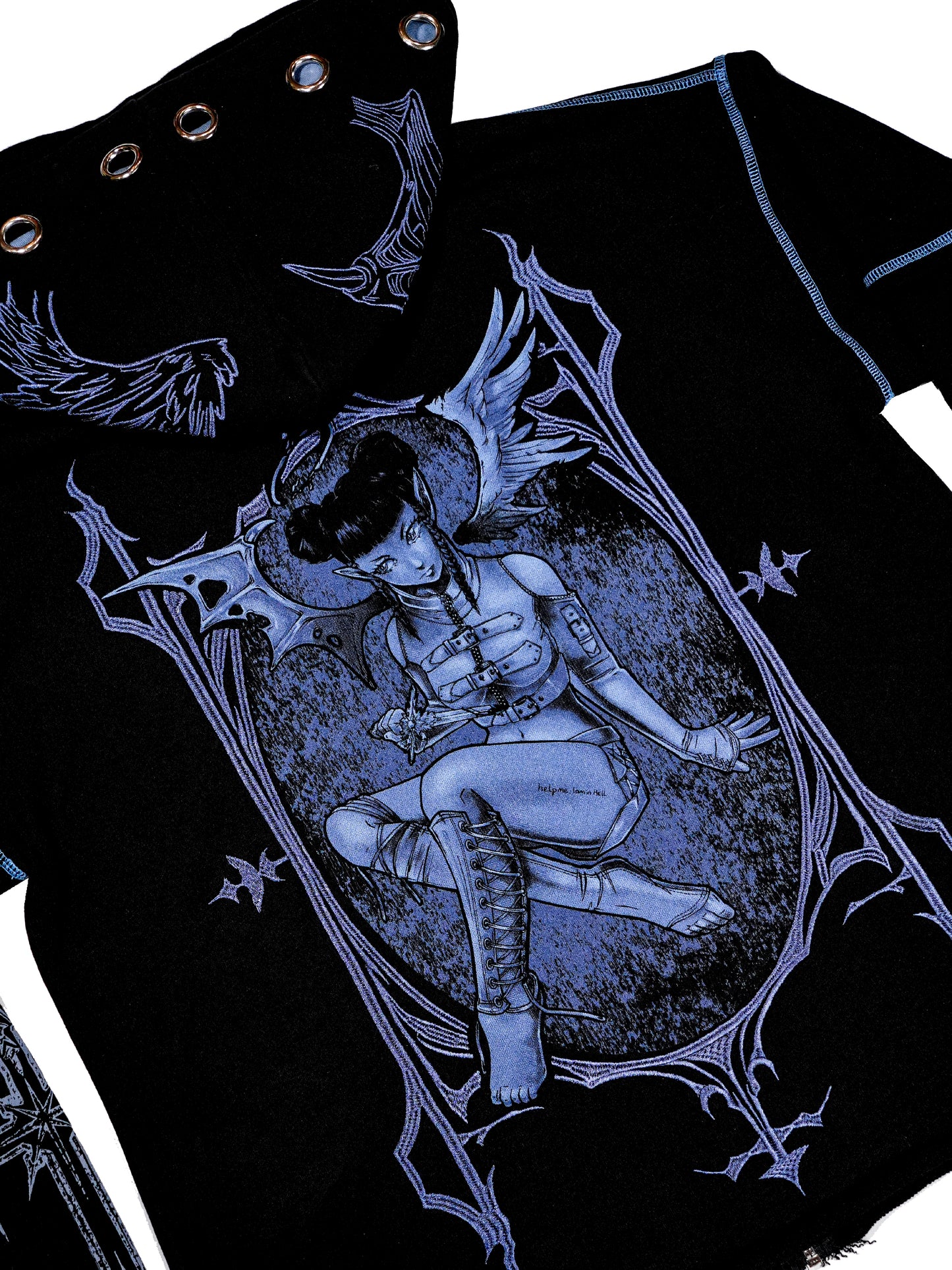 FALLEN - Layered Zip-up Hoodie