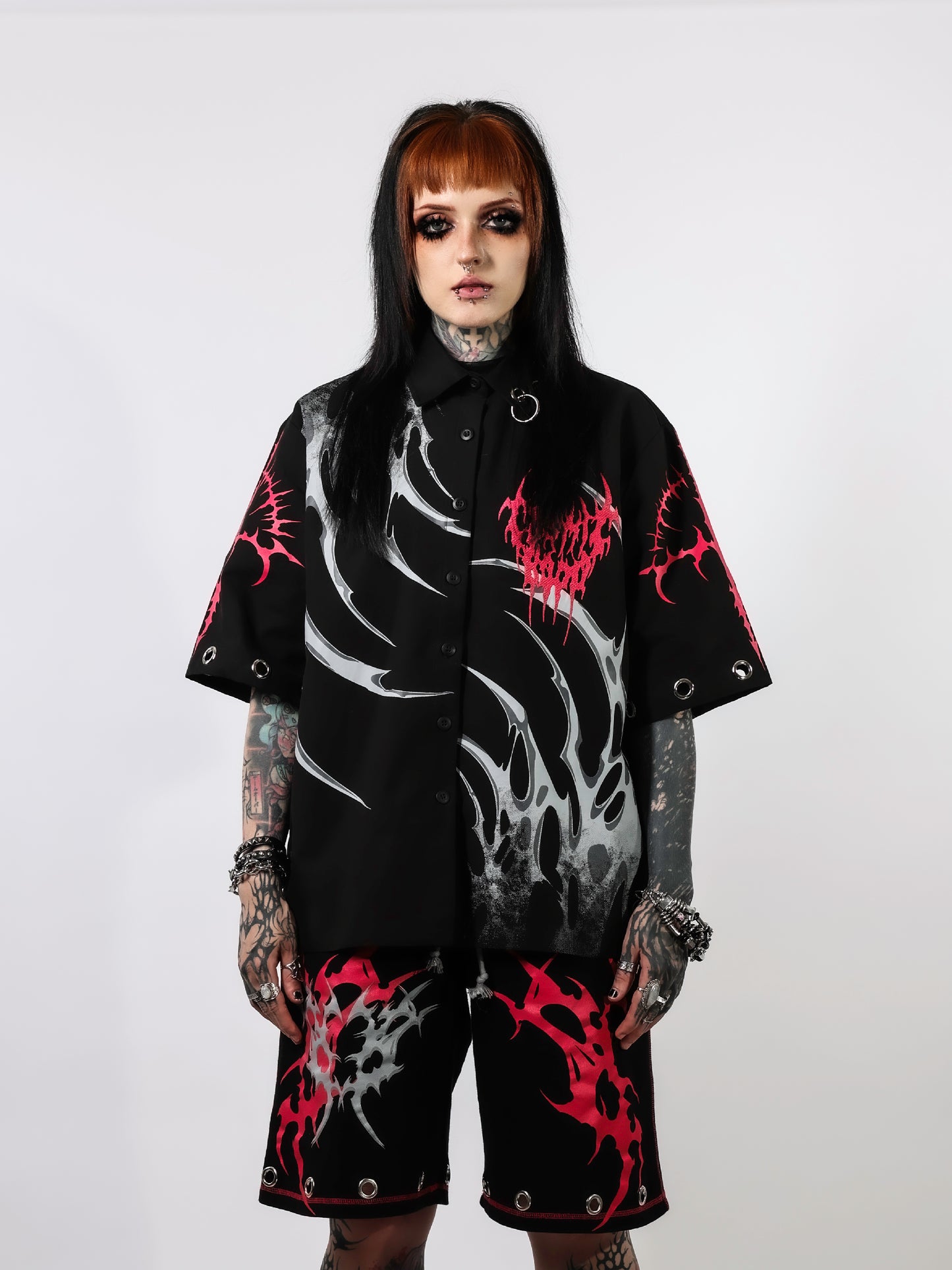 TAKE UR SOUL - Button-up Short Sleeve Shirt
