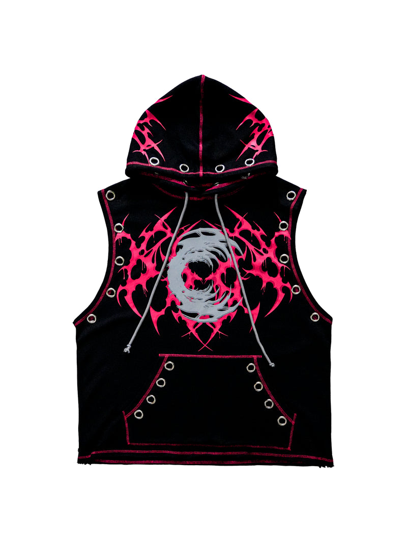BLOOD MOON - Sleeveless Hoodie