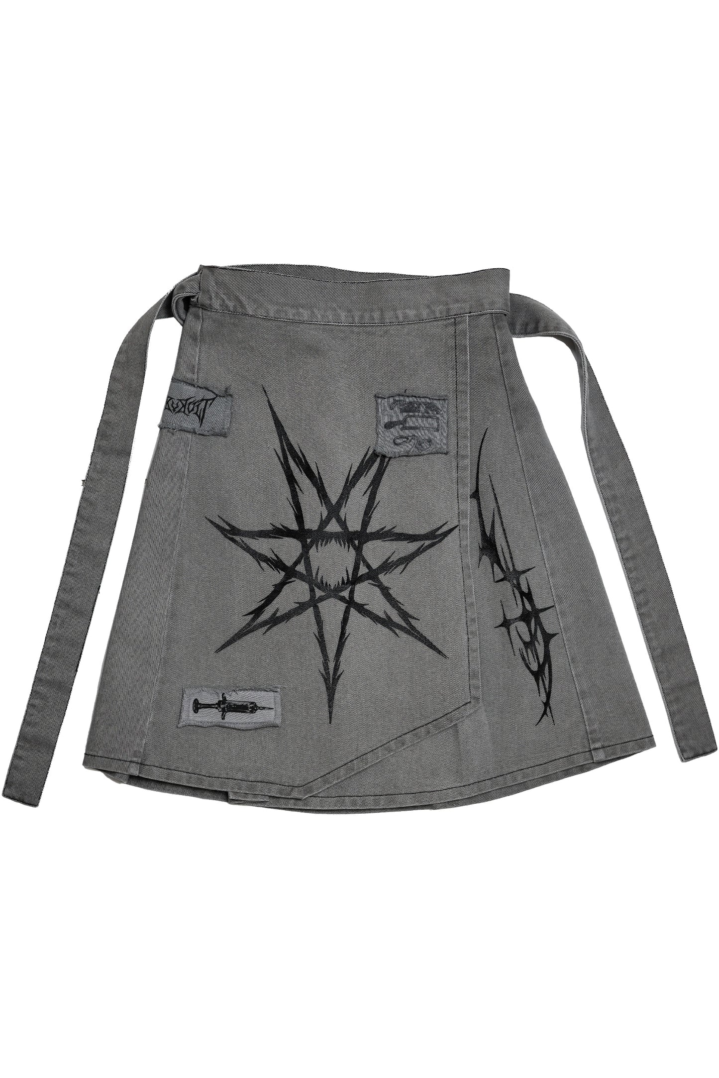 ANATOMY II - Grey Denim Wrap Skirt