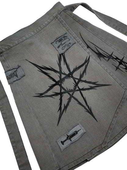 ANATOMY II - Grey Denim Wrap Skirt