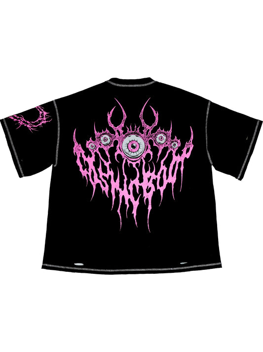 FORBIDDEN LOVE - Distressed Oversize Short Sleeve