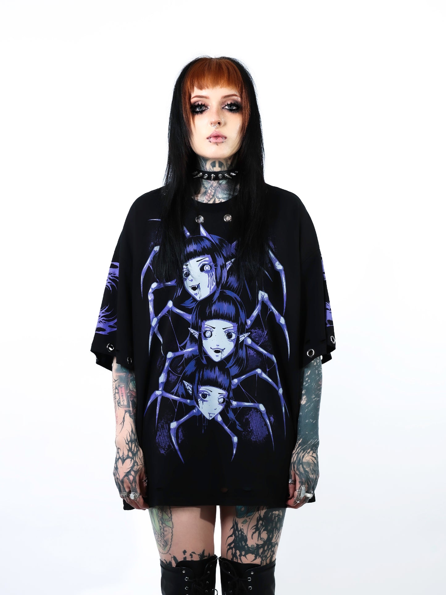 ARACHNID - Distressed Oversize Short Sleeve