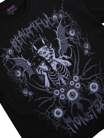 BEAUTIFUL MONSTER - Distressed Oversize Short Sleeve